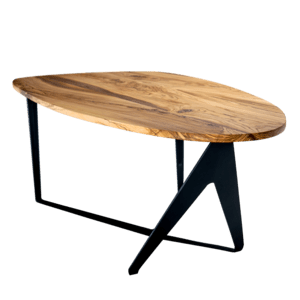 Table basse bois Ted de Greyge en bois d’olivier, alliant design minimaliste et artisanat élégant pour des intérieurs modernes.