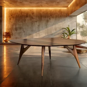 Choisir la table parfaite -Table d’appoint minimaliste Kai de Greyge, conçue en bois naturel avec un design épuré, parfait pour les espaces contemporains.